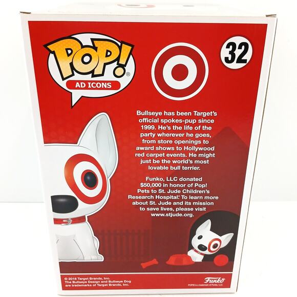 Funko Pop! Bullseye #32 Target Exclusive Ad Icons Vinyl Figure St. Jude 2018 New - Picture 7 of 14